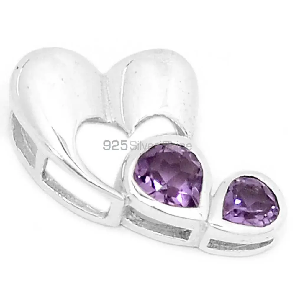 Amethyst Gemstone Pendants In 925 Solid Silver Jewelry 925SP209-2_1