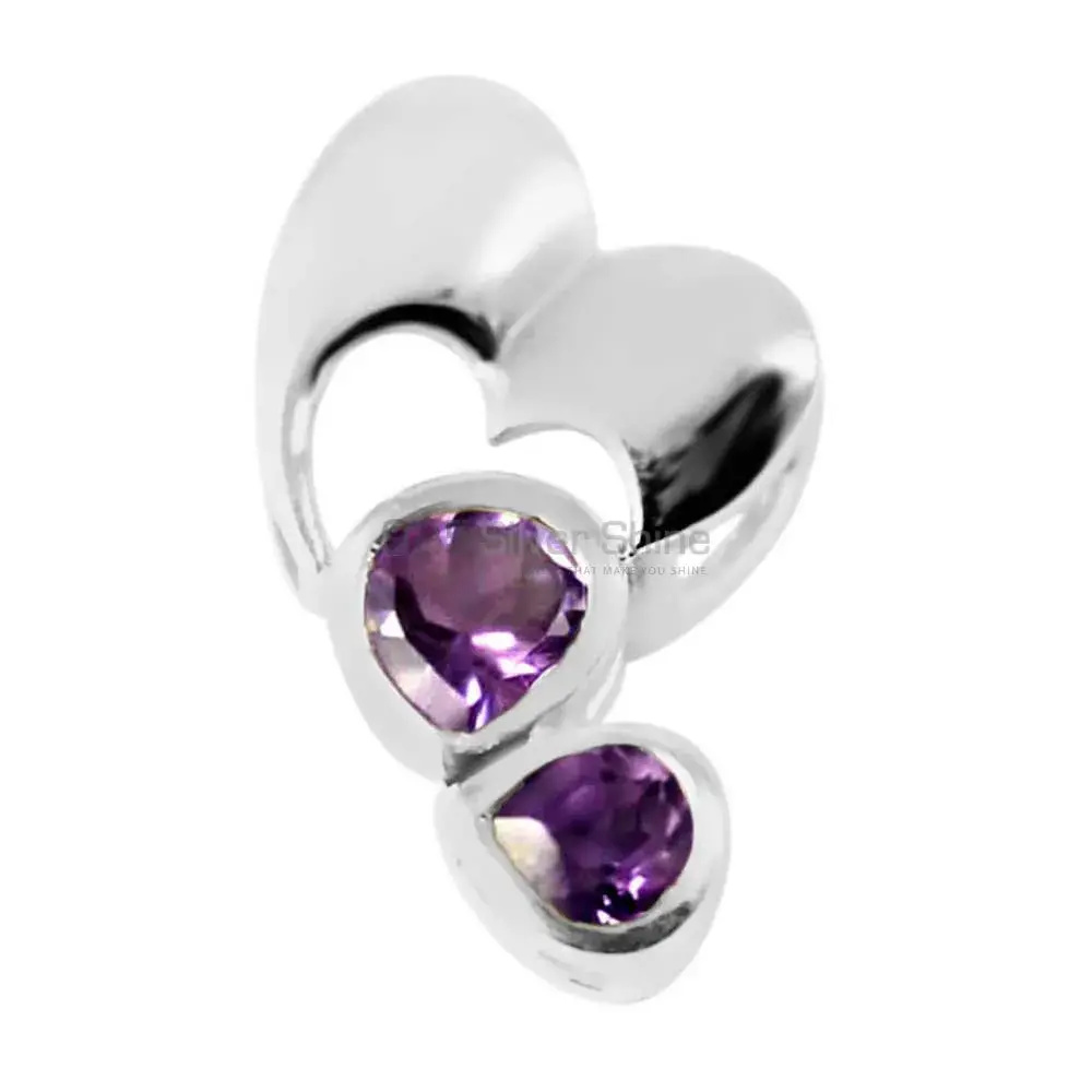Amethyst Gemstone Pendants In 925 Solid Silver Jewelry 925SP209-2_2