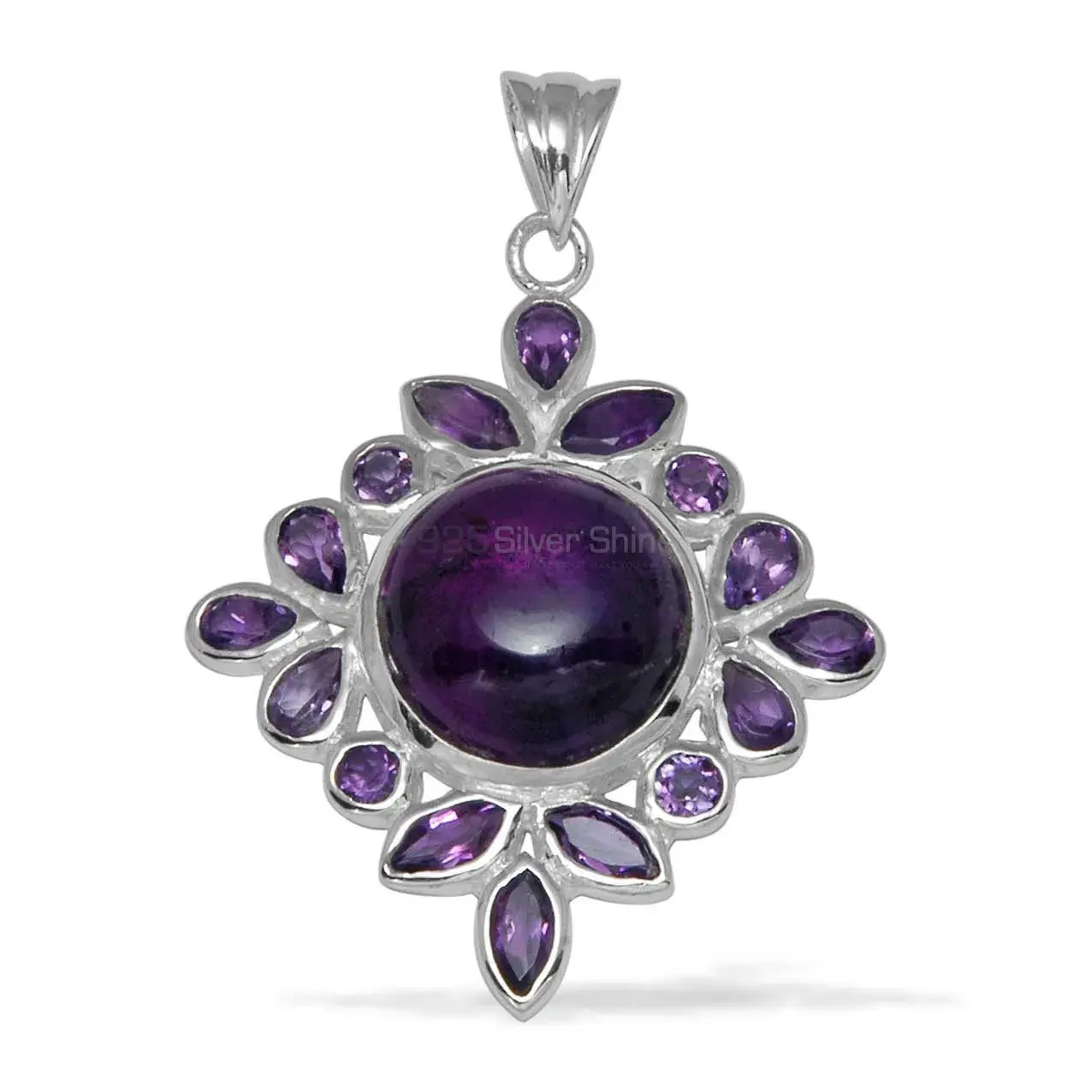 Amethyst Gemstone Top Quality Pendants In Solid Sterling Silver Jewelry 925SP1442