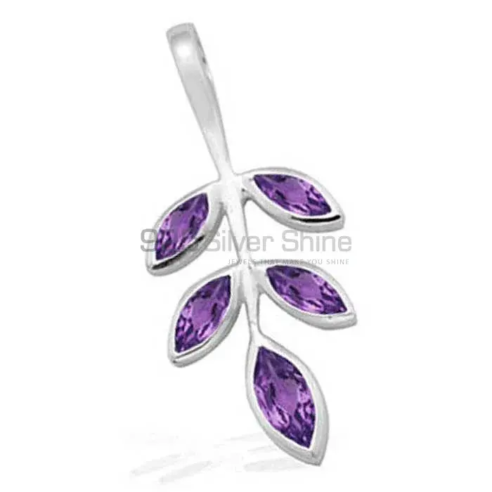 Amethyst Gemstone Pendants In Solid Sterling Silver Jewelry 925SP1542_1