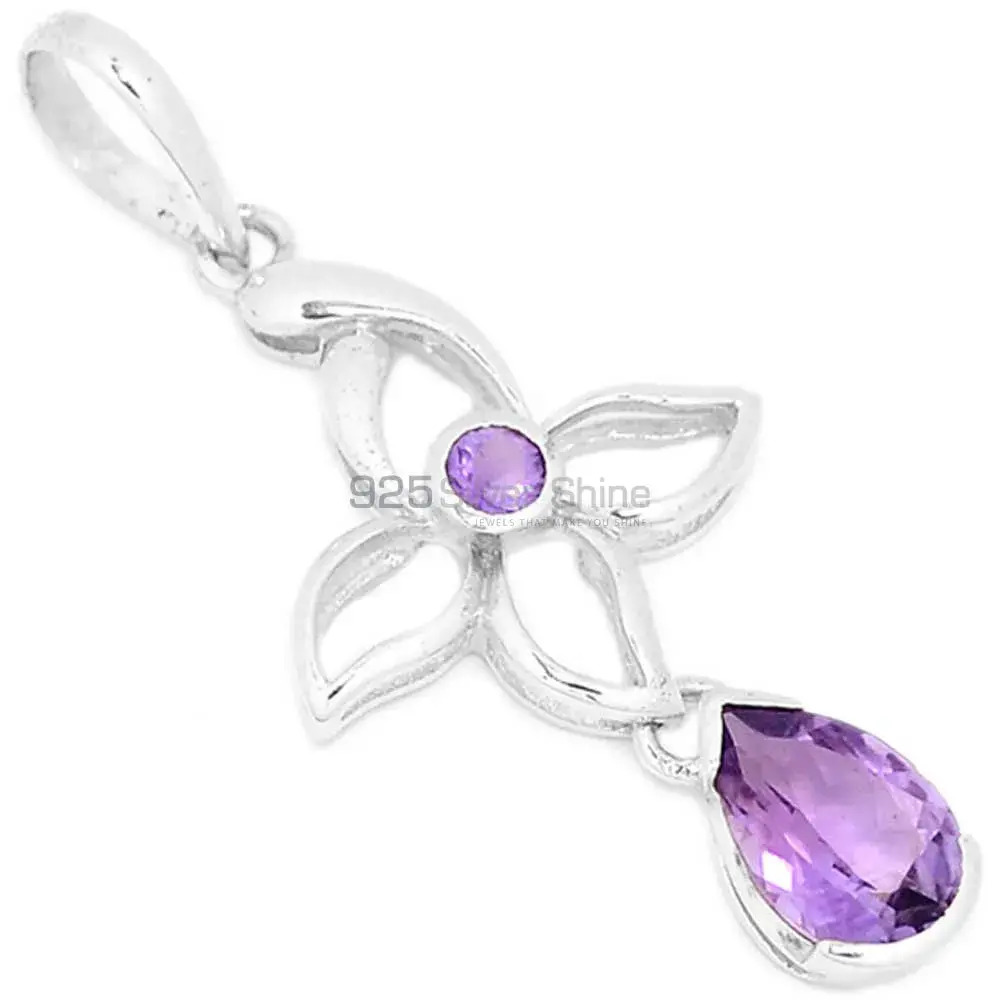 Amethyst Gemstone Pendants In Solid Sterling Silver Jewelry 925SP273-1_0