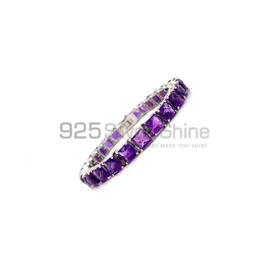 Amethyst Gemstone Top Quality Tennis Bracelets In Solid Sterling Silver Jewelry 925SB226_0