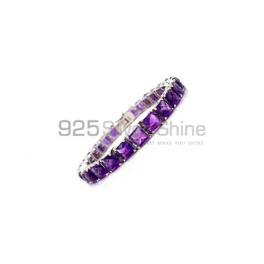 Amethyst Gemstone Tennis Bracelets In Solid Sterling Silver Jewelry 925SB226_0
