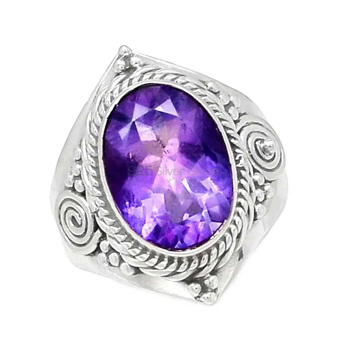 Boho Silver Amethyst Rings Jewelry 925SR2370_0