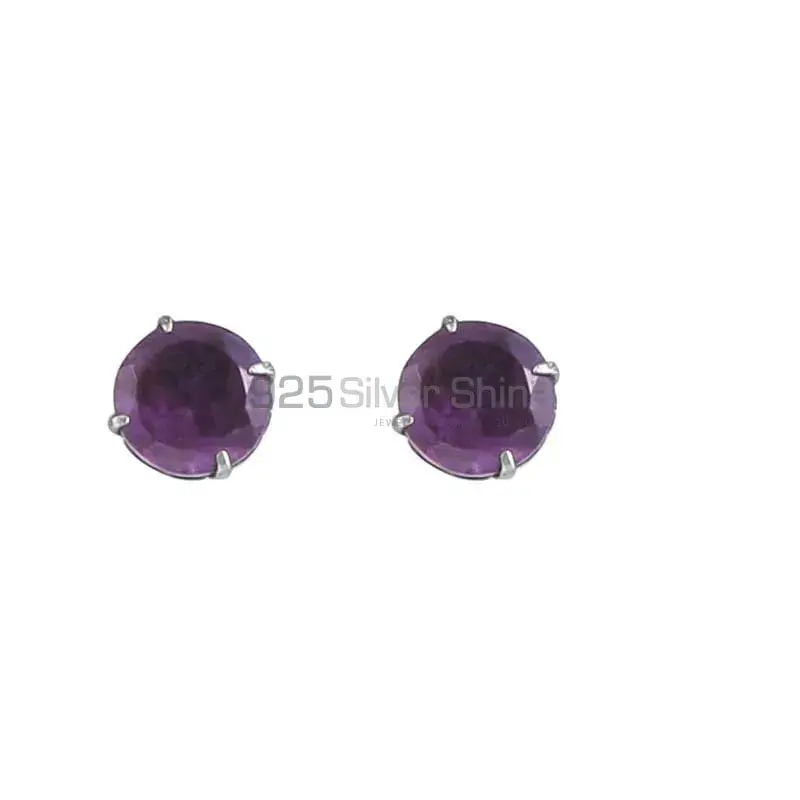 Amethyst Studs Earring In 925 Sterling Silver Jewelry 925SE14