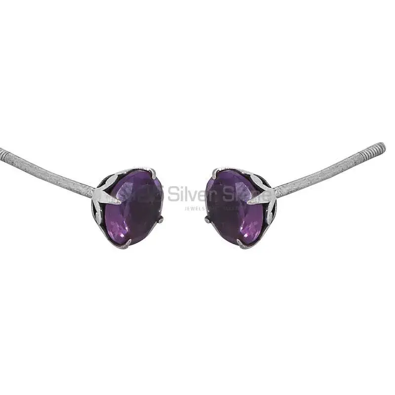 Amethyst Studs Earring In 925 Sterling Silver Jewelry 925SE14_0