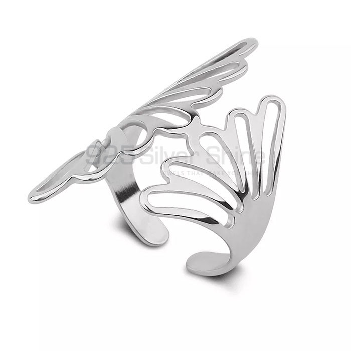 Angel Wings Minimalist Engagement Rings In 925 Sterling Silver Jewelry AWMR01