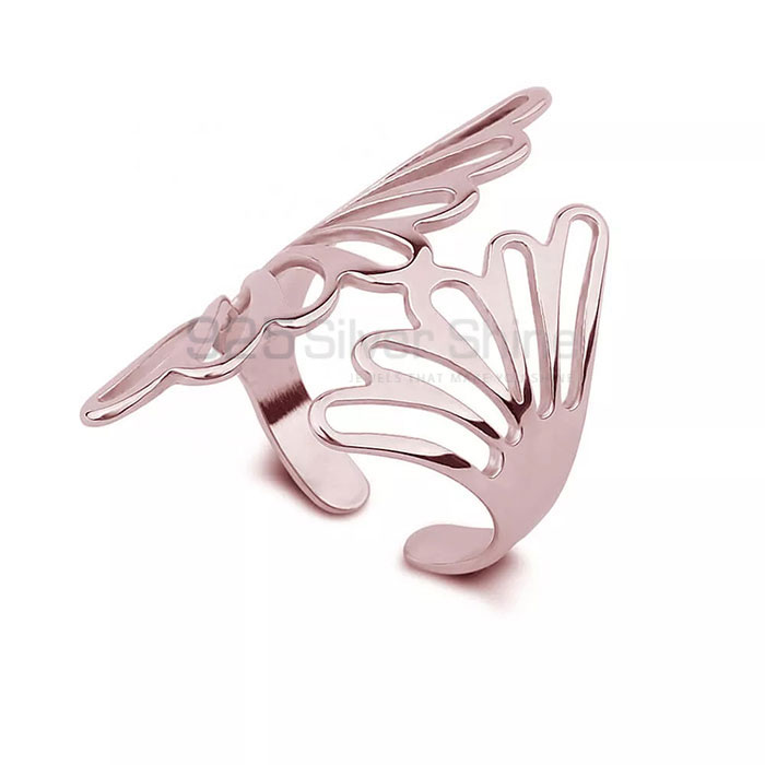 Angel Wings Minimalist Engagement Rings In 925 Sterling Silver Jewelry AWMR01_0