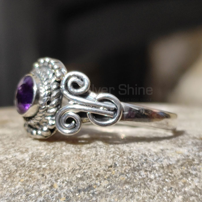 Antique Ethnic Sterling Silver Amethyst Boho Rings SSR94_2