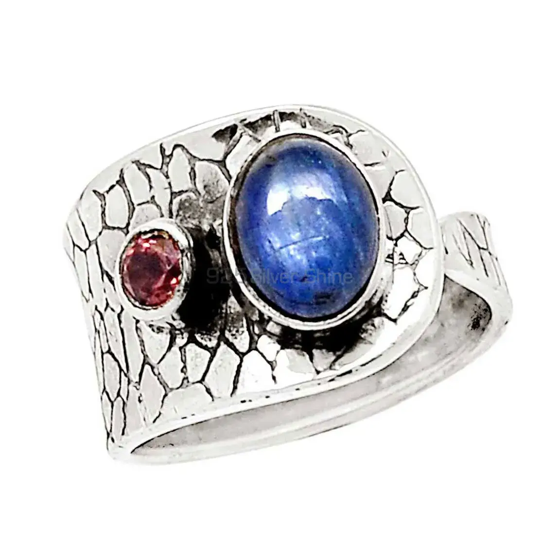 Antique Look Silver Snake Rings In Natural Stone 925SR2245