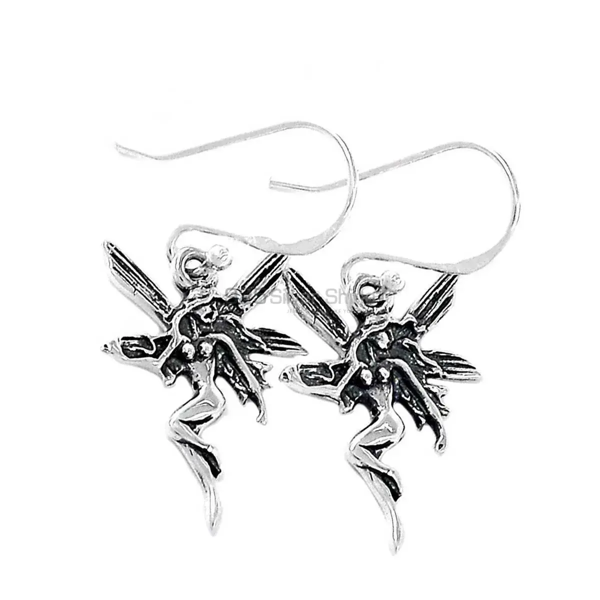Antique Oxidized Earrings In Solid 925 Silver 925SE2899_4