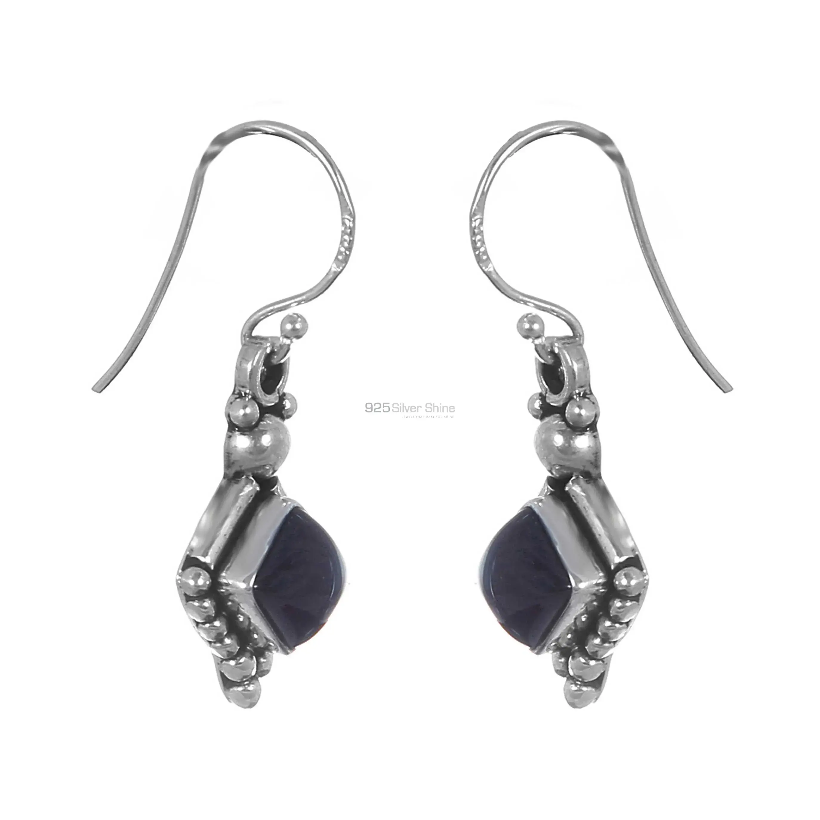 Antique Silver Jewelry In Natural Garnet Gemstone Earring 925SE175_1