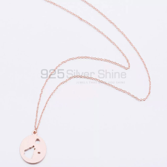 Apple Necklace, Best Collection Animal Minimalist Necklace In 925 Sterling Silver AMN112_1