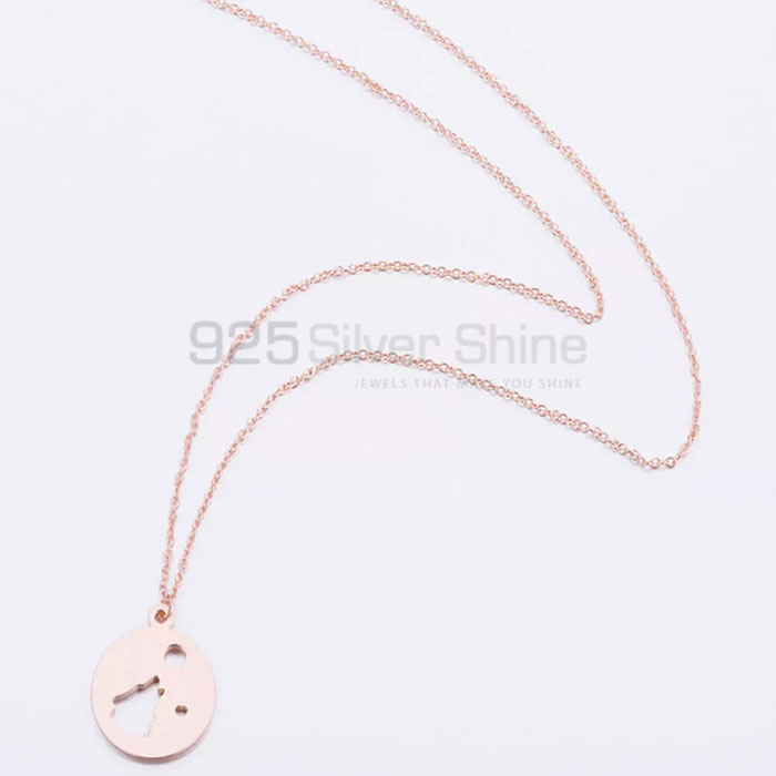 Apple Necklace, Animal Minimalist Necklace In 925 Sterling Silver AMN112_1
