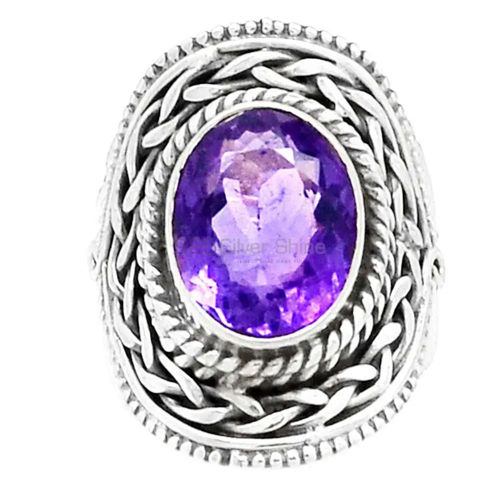 Sterling Silver Amethyst Boho Rings 925SR2365