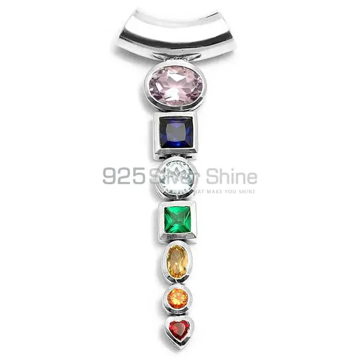 Awesome Look Chakra Meditation Pendant With Sterling Silver Jewelry SSCP186