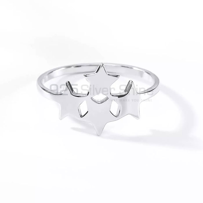 Four Star Charm Ring In Solid Silver STMR540