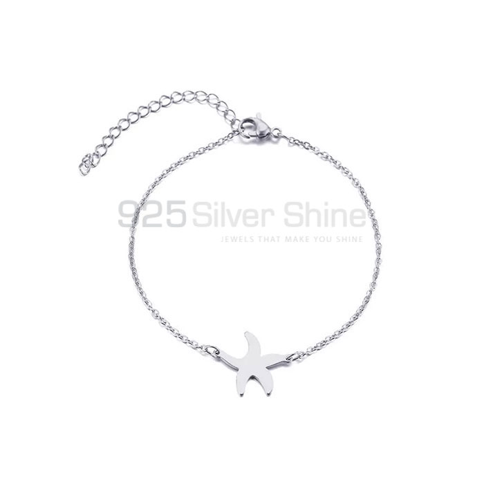 Awesome Look Star Minimalist Sterling Silver Bracelet STMR478