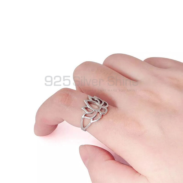 Awesome Lotus Minimalist Ring In Sterling Silver FWMR240_0