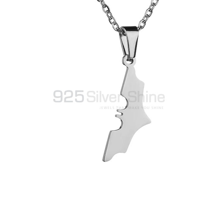 Bat Symbol Necklace, Hand Made Animal Minimalist Necklace In 925 Sterling Silver AMN145