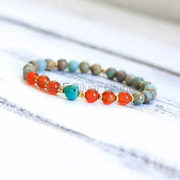 Beads Bracelets In Multi Stone 925BB243_2