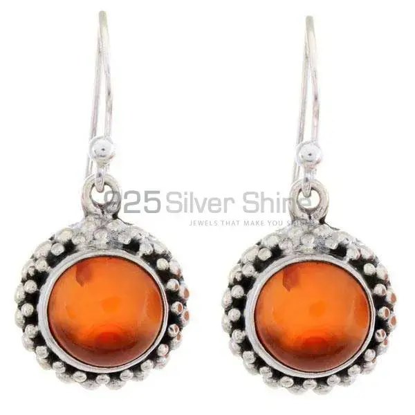 Beautiful 925 Sterling Silver Earrings In Carnelian Gemstone Jewelry 925SE1217