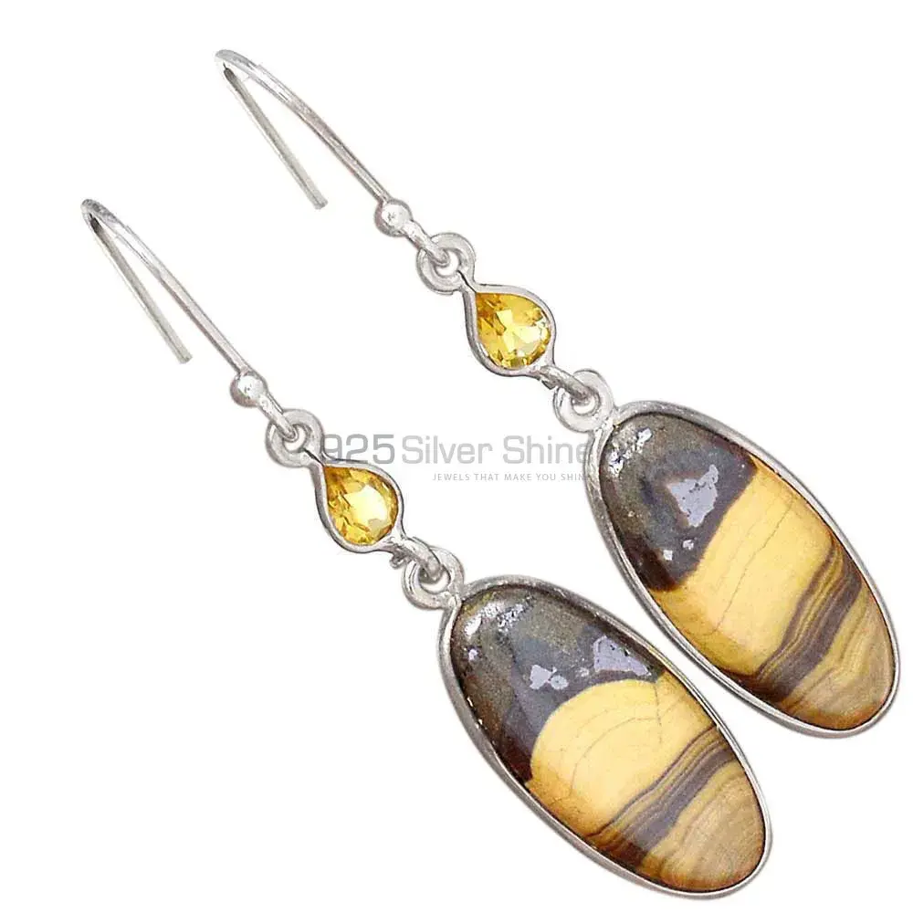 Beautiful 925 Sterling Silver Earrings In Multi Gemstone Jewelry 925SE2785_2