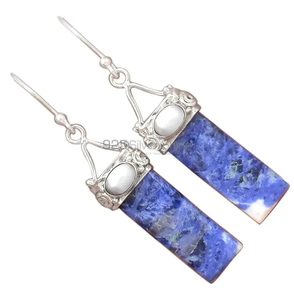 925 Sterling Silver Earrings In Multi Gemstone Jewelry 925SE3101_2