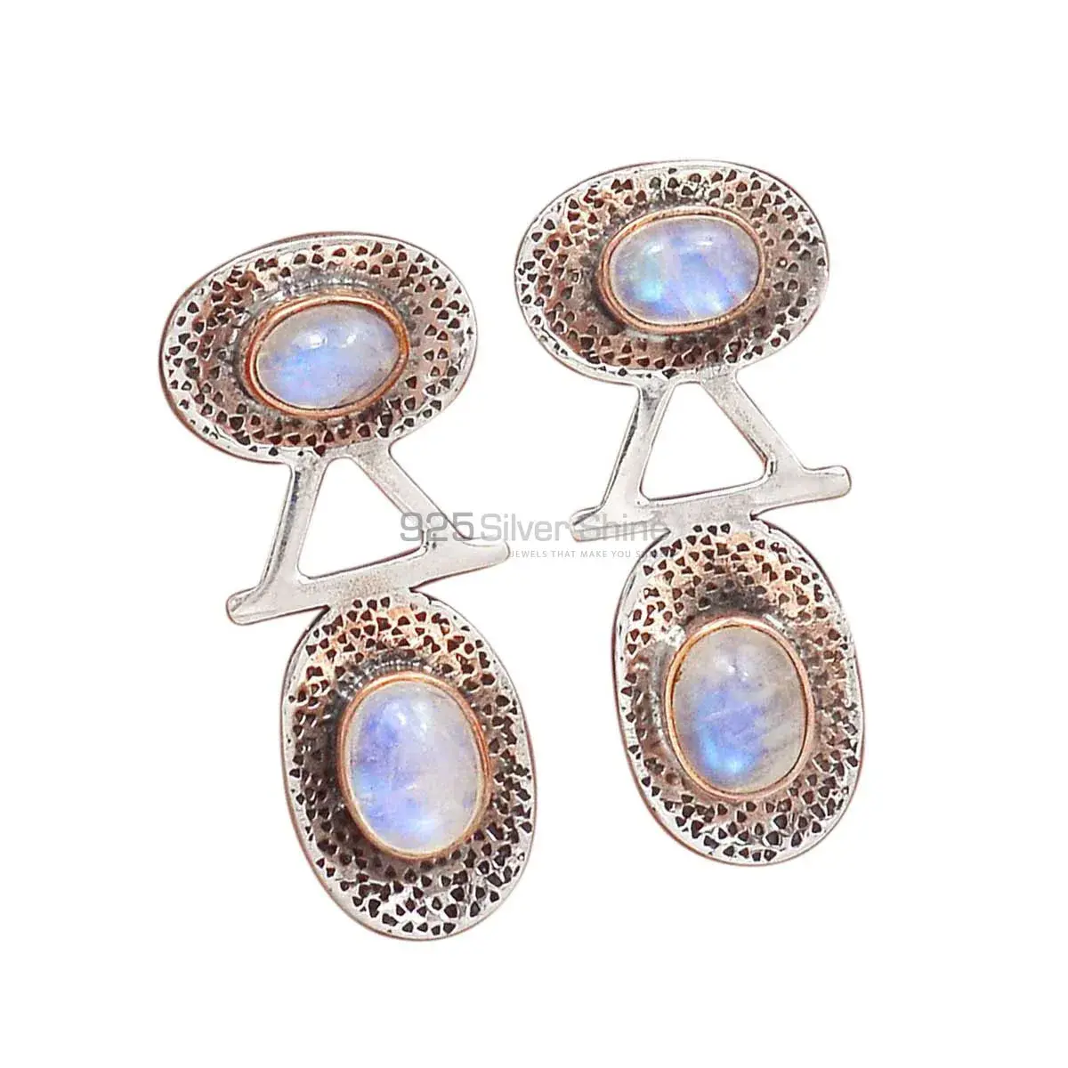 Beautiful 925 Sterling Silver Earrings In Rainbow Moonstone Jewelry 925SE2151