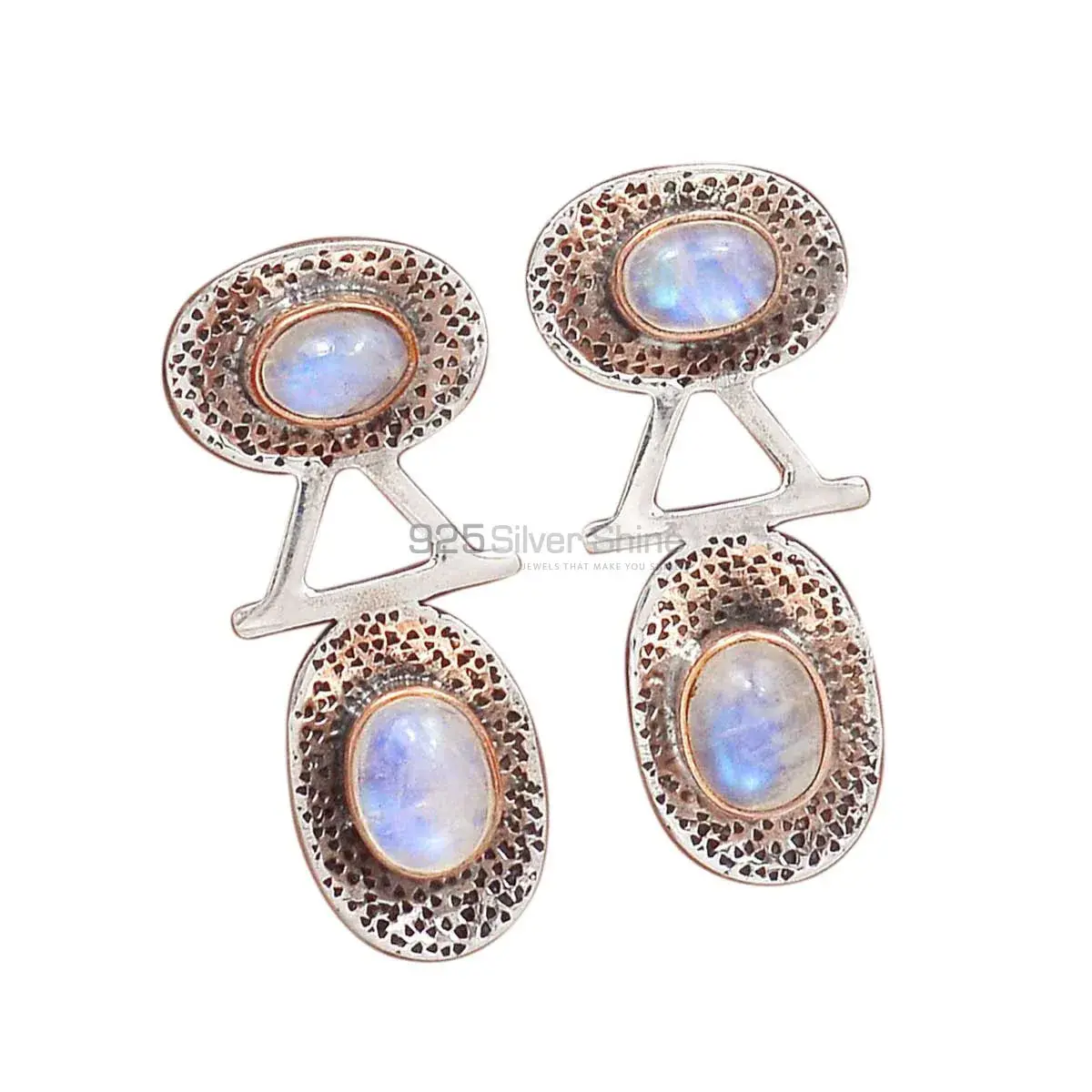 925 Sterling Silver Earrings In Rainbow Moonstone Jewelry 925SE2151_0