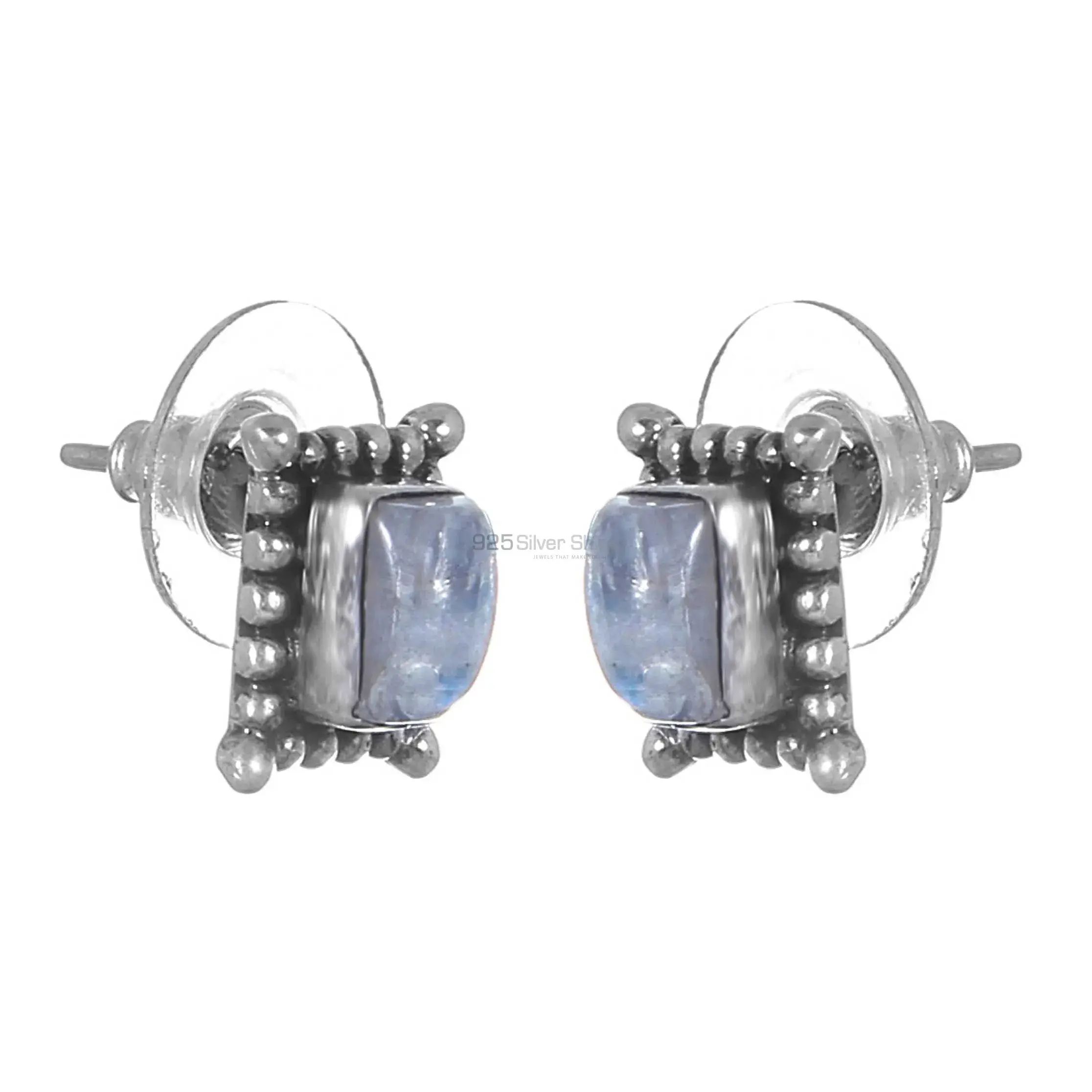 Beautiful 925 Sterling Silver Earrings In Rainbow Moonstone Jewelry 925SE278_0