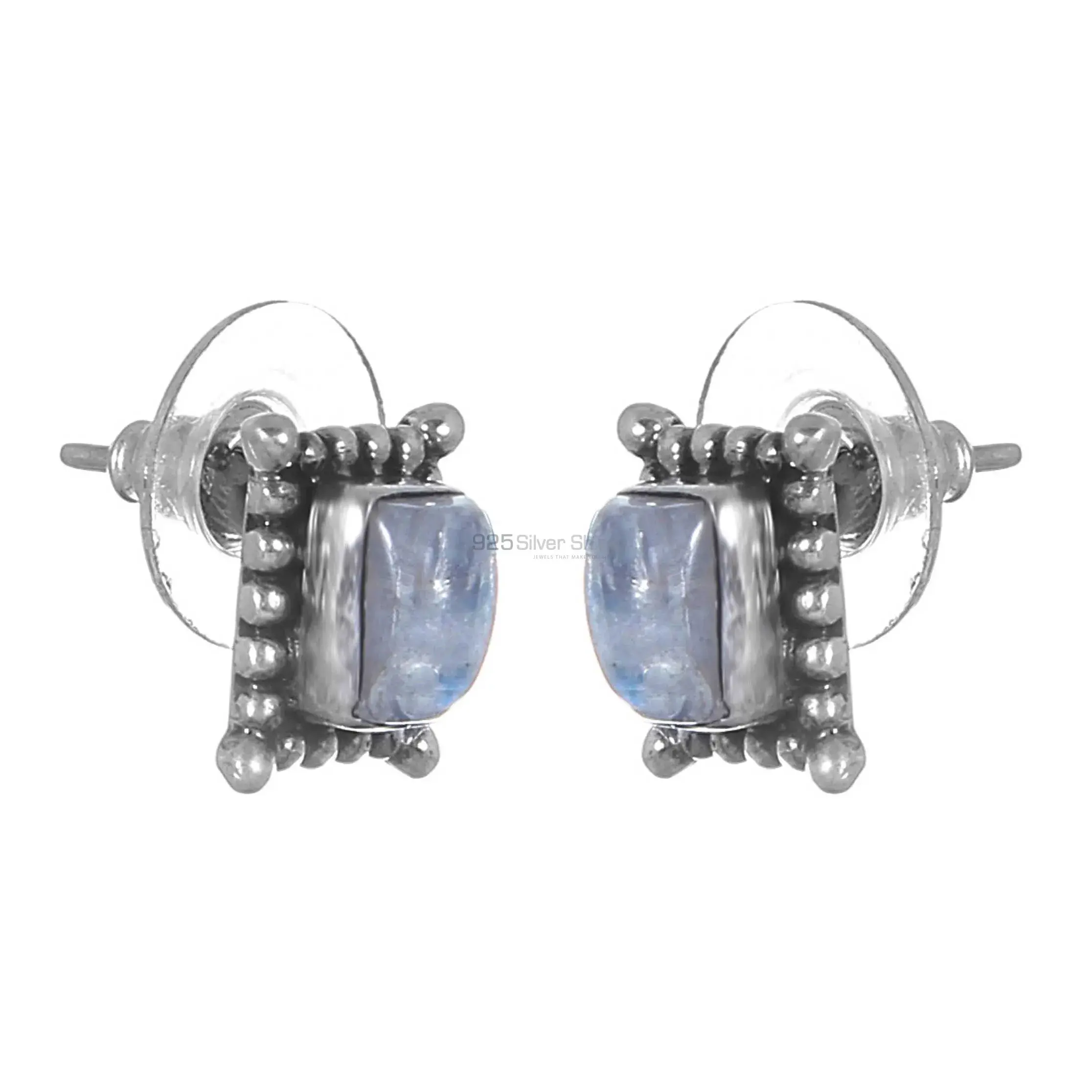 925 Sterling Silver Earrings In Rainbow Moonstone Jewelry 925SE278_2