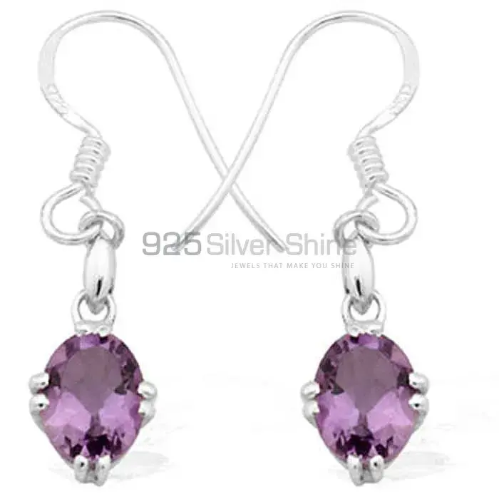 925 Sterling Silver Earrings In Amethyst Gemstone Jewelry 925SE920
