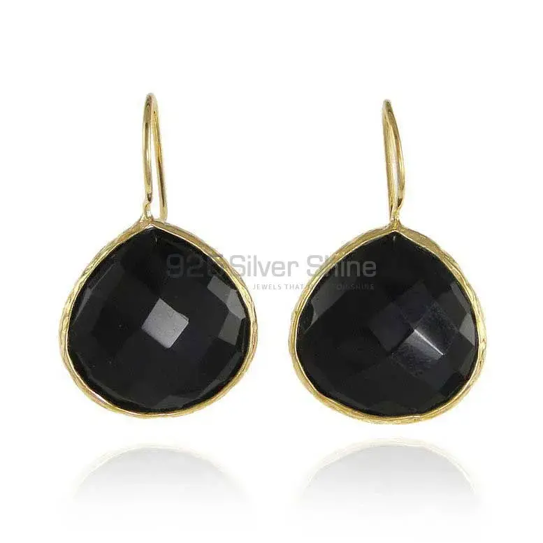 Beautiful 925 Sterling Silver Earrings Wholesaler In Black Onyx Gemstone Jewelry 925SE1981