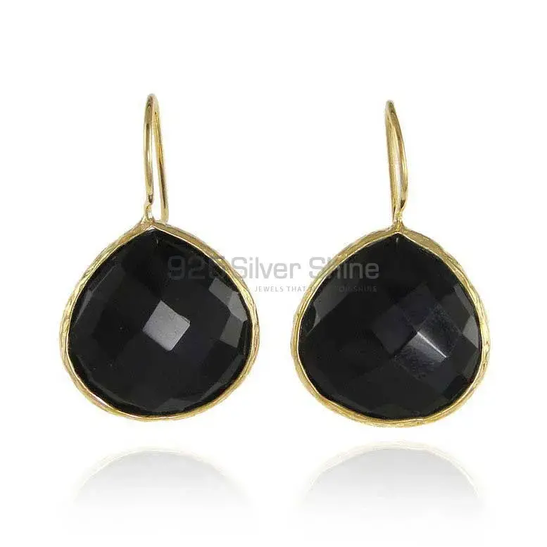 925 Sterling Silver Earrings In Black Onyx Gemstone Jewelry 925SE1981_0