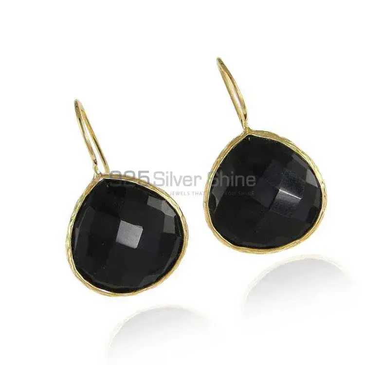 Beautiful 925 Sterling Silver Earrings Wholesaler In Black Onyx Gemstone Jewelry 925SE1981_0