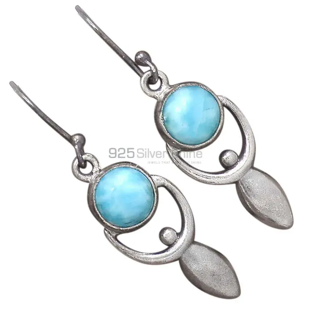 925 Sterling Silver Earrings In Larimar Gemstone Jewelry 925SE2795_1