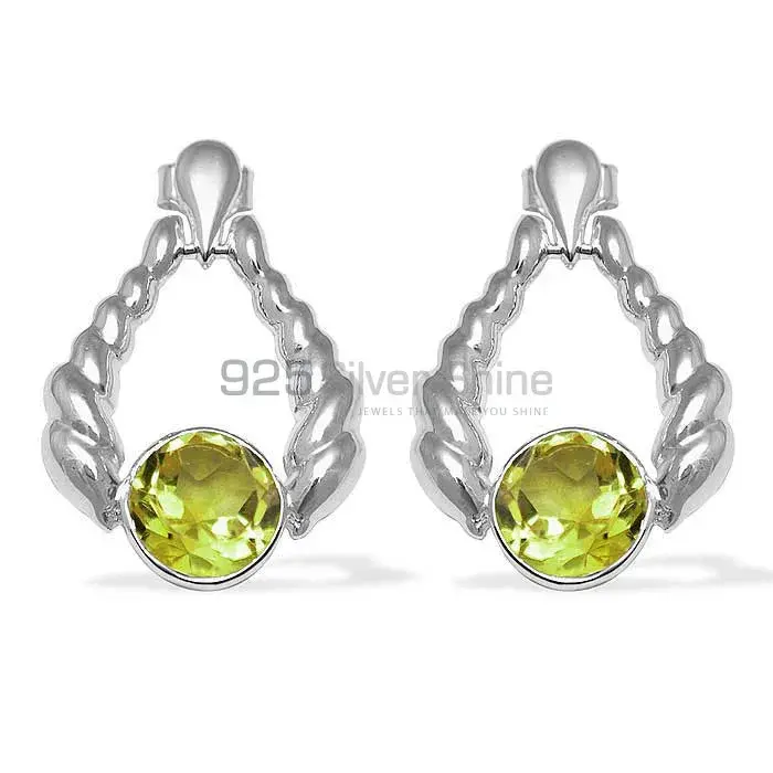 925 Sterling Silver Earrings In Lemon Quartz Gemstone Jewelry 925SE1078_0