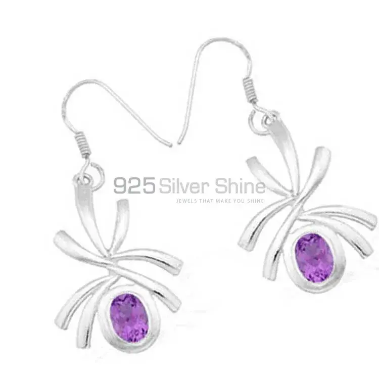 Beautiful 925 Sterling Silver Handmade Earrings Exporters In Amethyst Gemstone Jewelry 925SE930_0