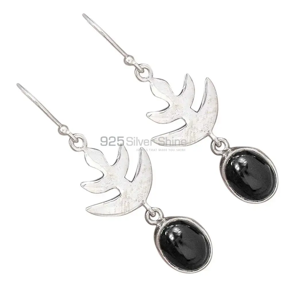 Beautiful 925 Sterling Silver Handmade Earrings Exporters In Black Onyx Gemstone Jewelry 925SE2171_1