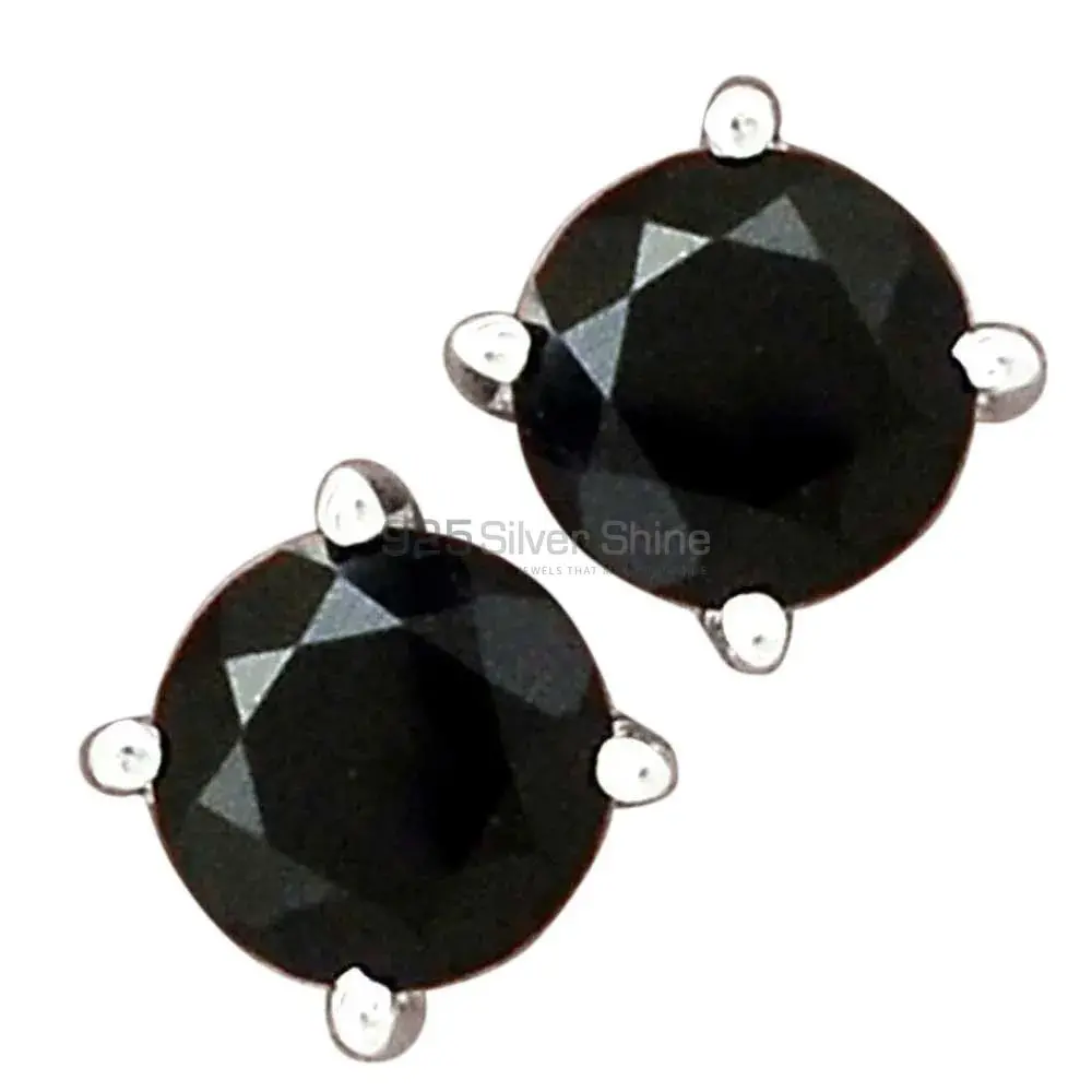 925 Sterling Silver Handmade Earrings In Black Onyx Gemstone Jewelry 925SE2713_1