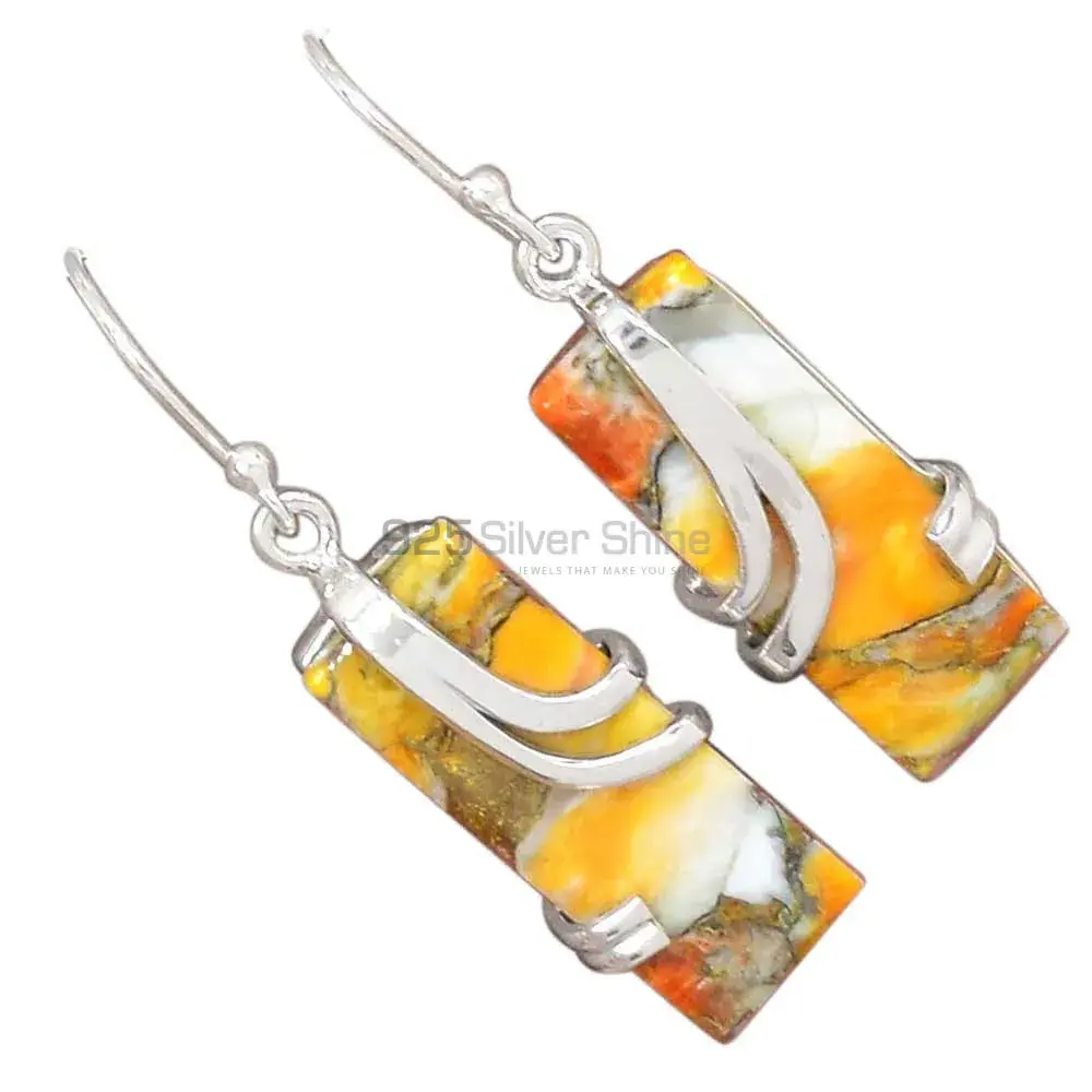 Beautiful 925 Sterling Silver Handmade Earrings In Brecciated Mookaite Gemstone Jewelry 925SE2092_1