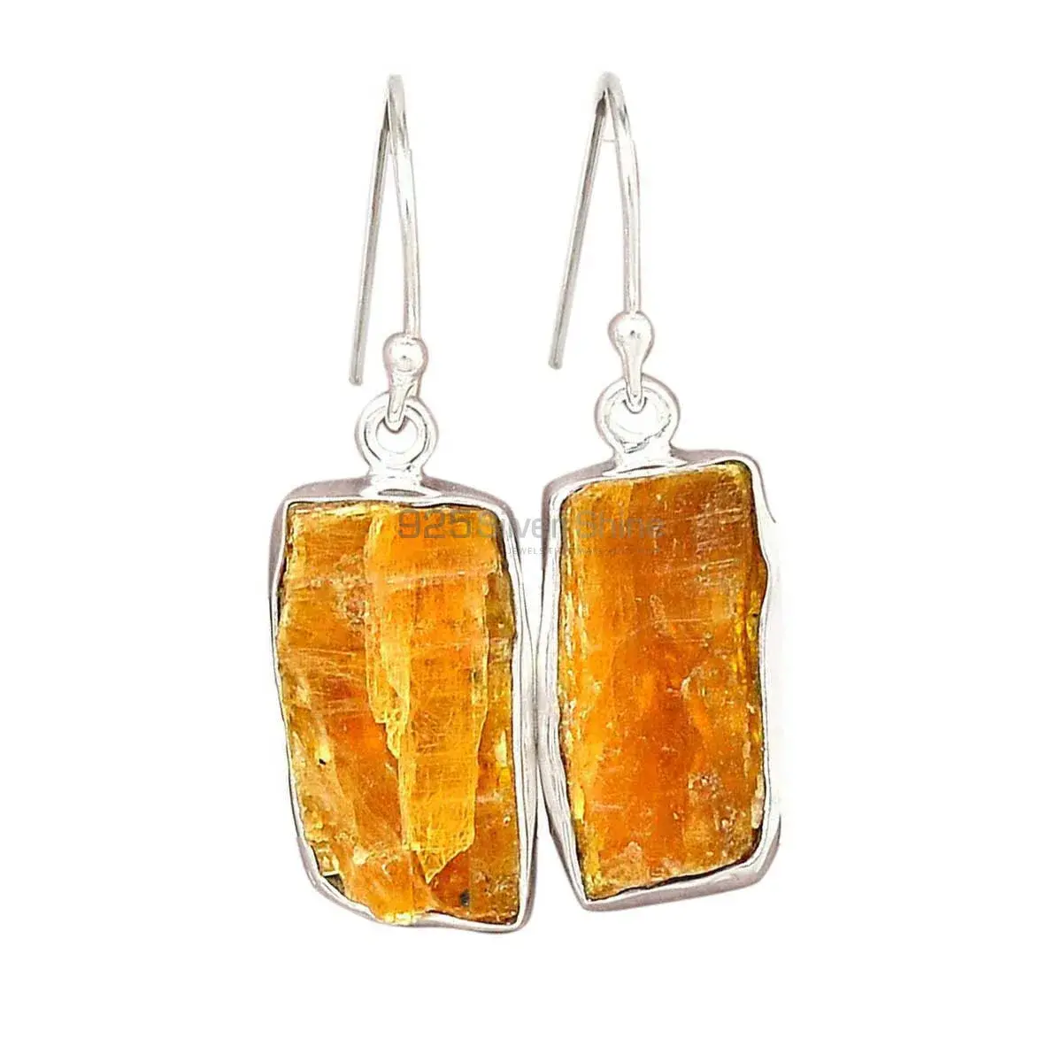 Beautiful 925 Sterling Silver Handmade Earrings Exporters In Honey Opal Gemstone Jewelry 925SE2329