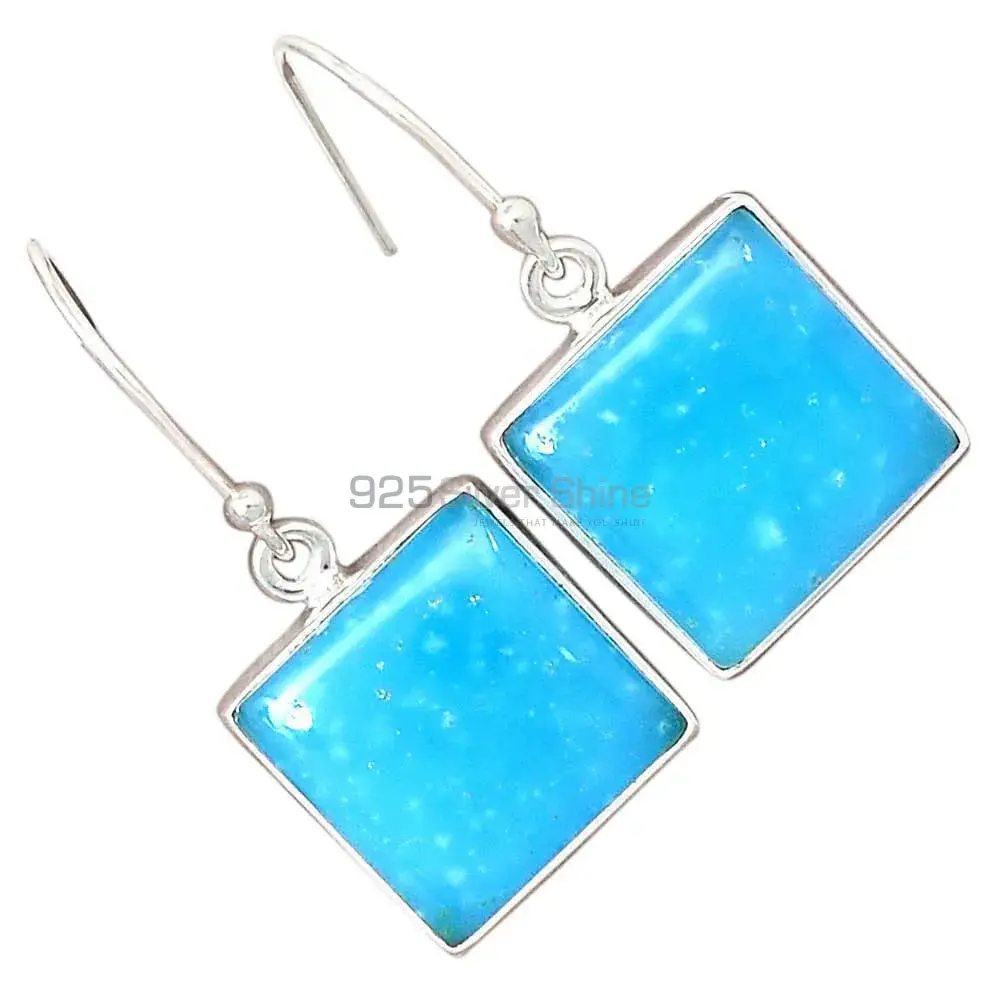 925 Sterling Silver Handmade Earrings In Chalcedony Gemstone Jewelry 925SE2551_2