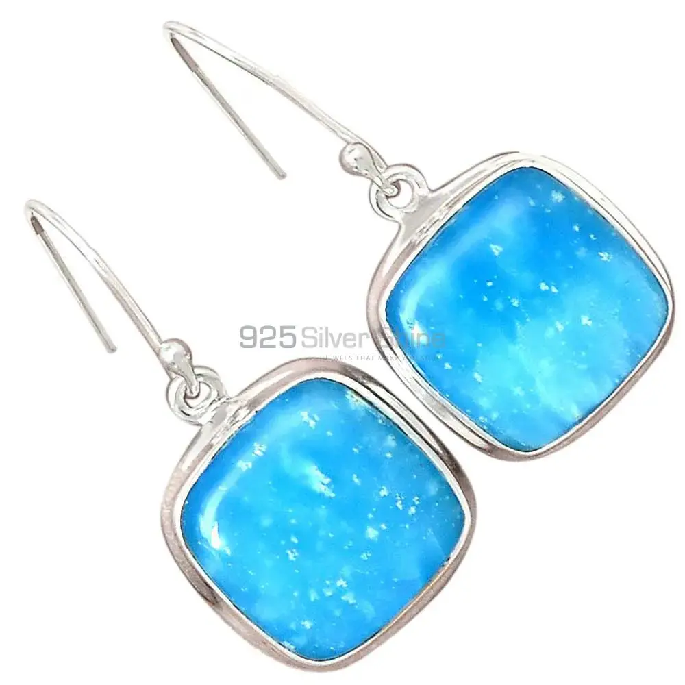 925 Sterling Silver Handmade Earrings In Chalcedony Gemstone Jewelry 925SE2551_6