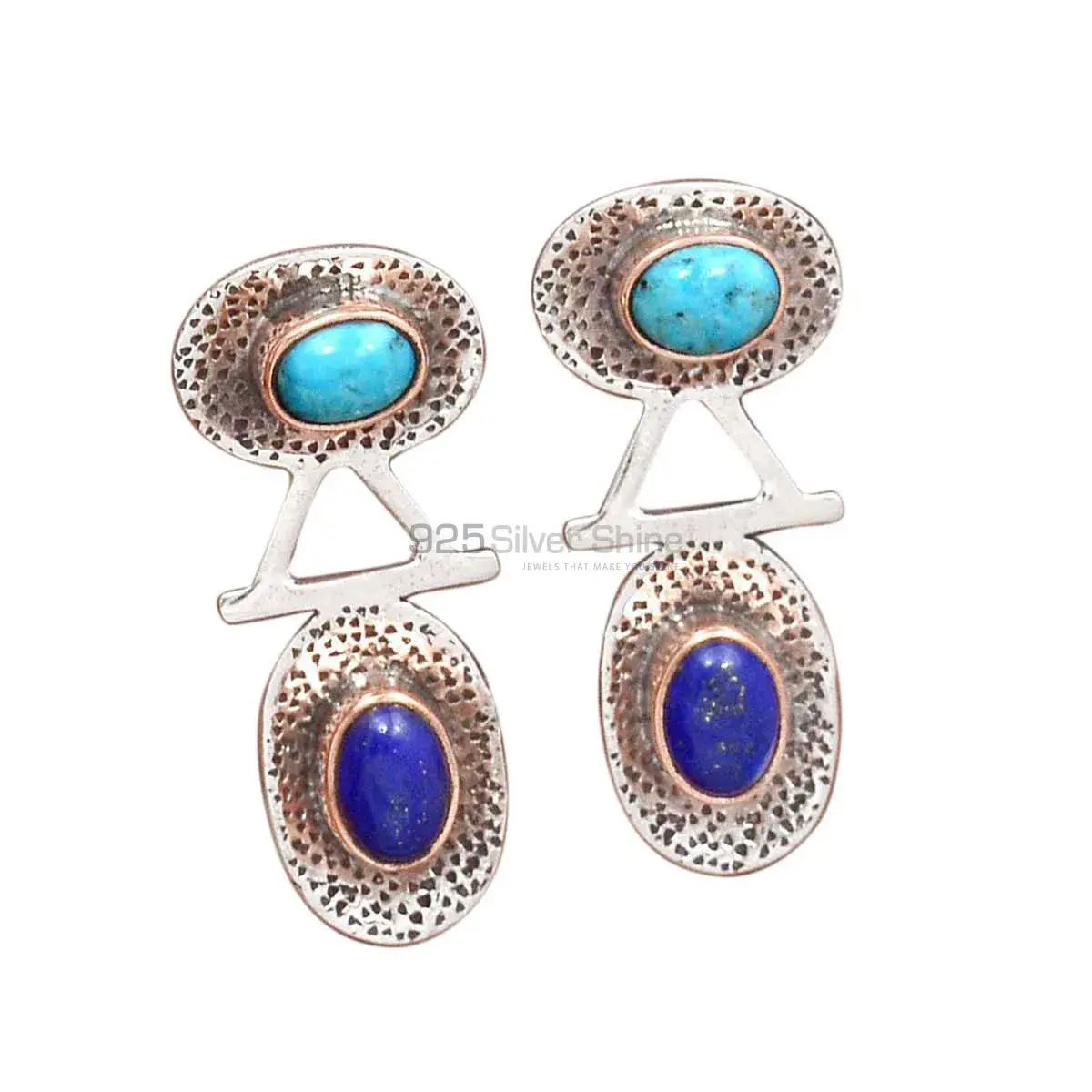 Beautiful 925 Sterling Silver Handmade Earrings Manufacturer In Multi Gemstone Jewelry 925SE2156