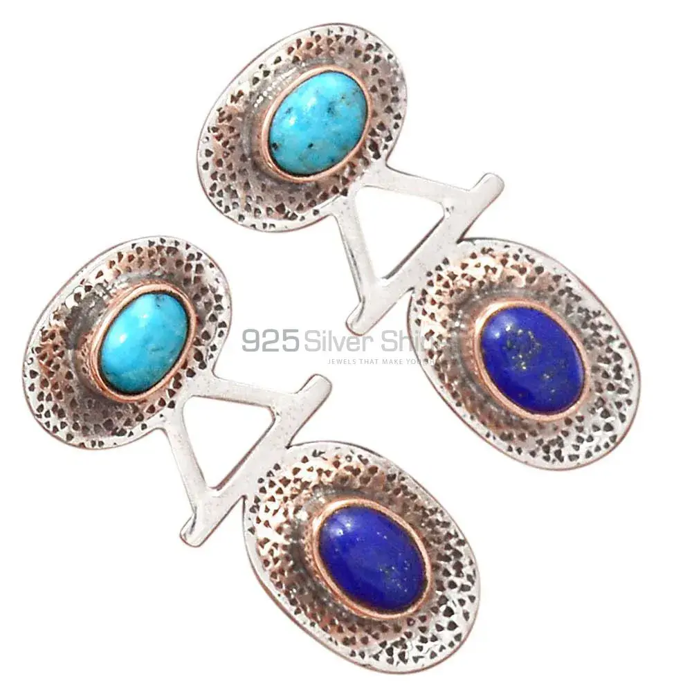 925 Sterling Silver Handmade Earrings In Multi Gemstone Jewelry 925SE2156_2