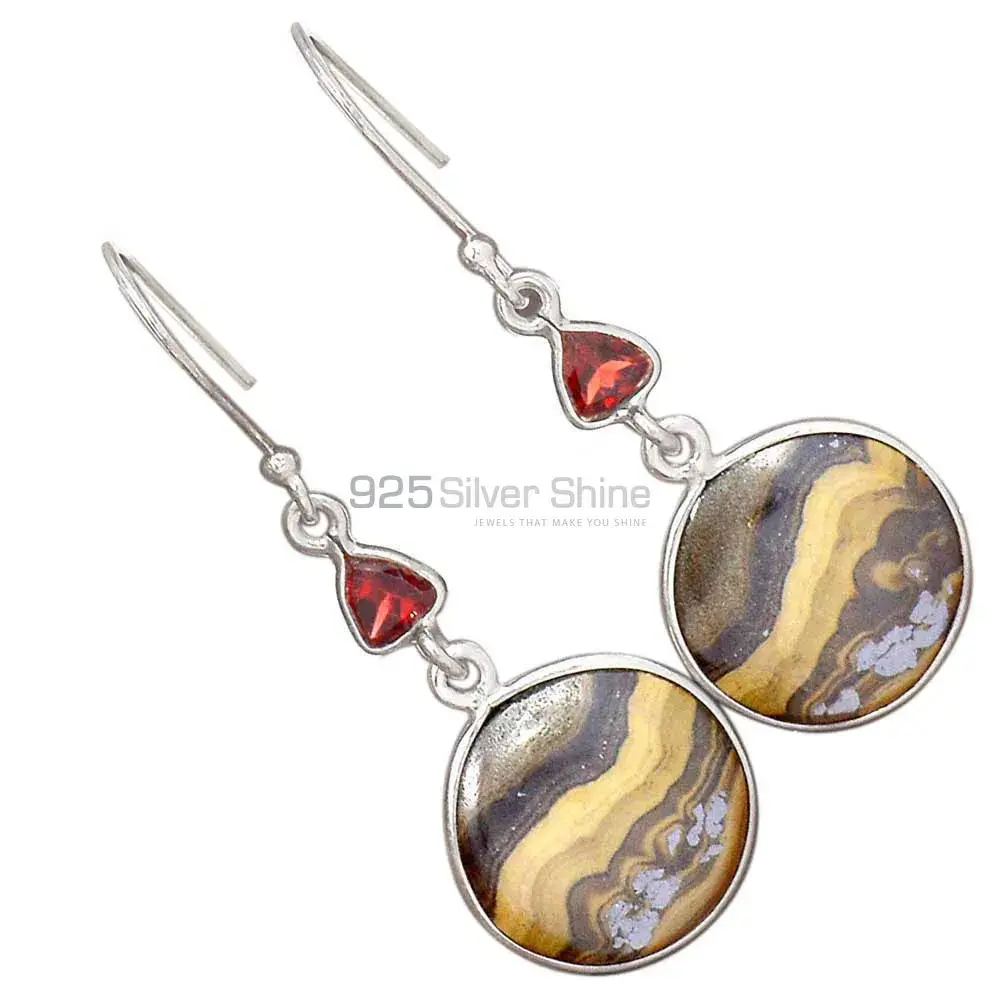 925 Sterling Silver Handmade Earrings In Multi Gemstone Jewelry 925SE2790_1