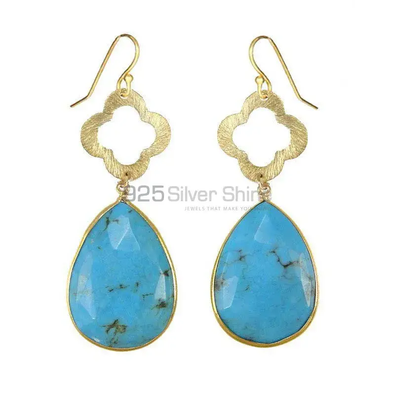 925 Sterling Silver Handmade Earrings In Turquoise Gemstone Jewelry 925SE1897_0