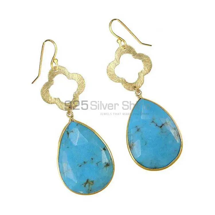925 Sterling Silver Handmade Earrings In Turquoise Gemstone Jewelry 925SE1897_1